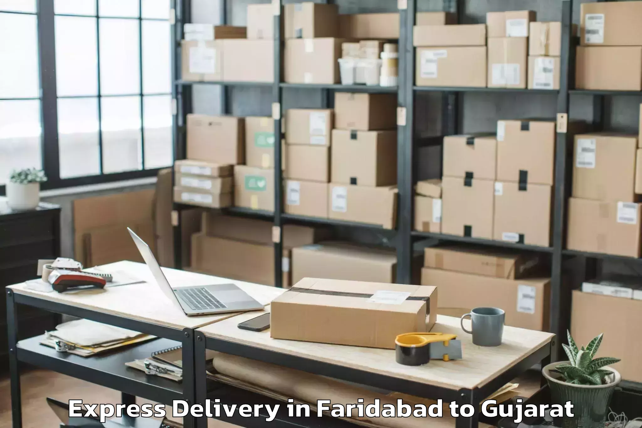 Top Faridabad to Shehera Express Delivery Available